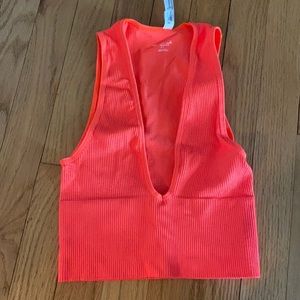 Deep V Neck Cropped Tank